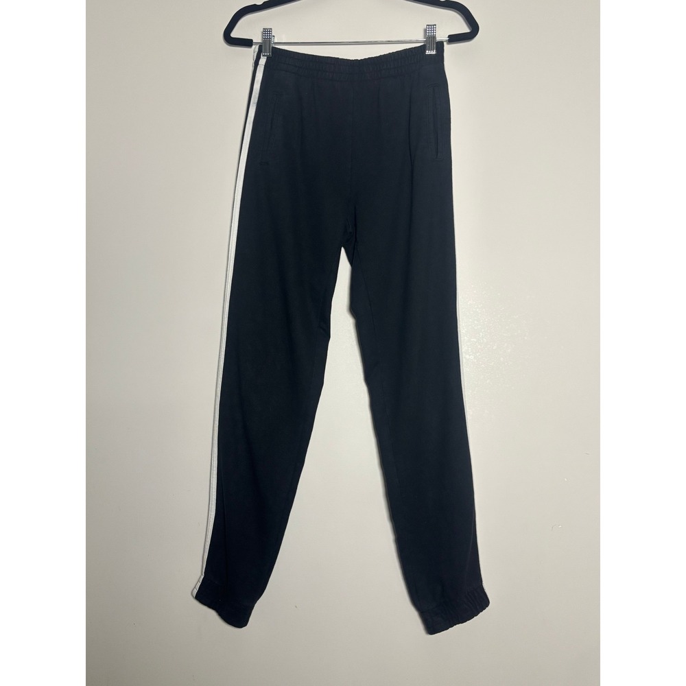 John Galt Brandy Melville Black Double Stripe Jogger Sweatpants Women
